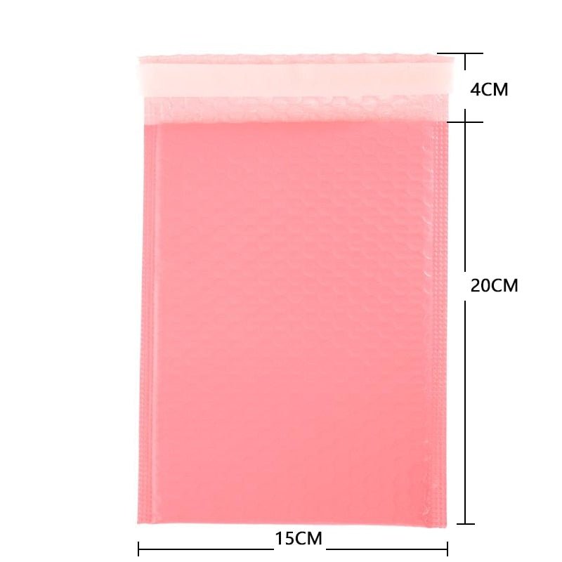 100pcs Bubble Mailers Padded Envelopes Pearl film Gift Present Mail Envelope Bag For Book Magazine Lined Mailer Self Seal Pink - ESSENTIALS365