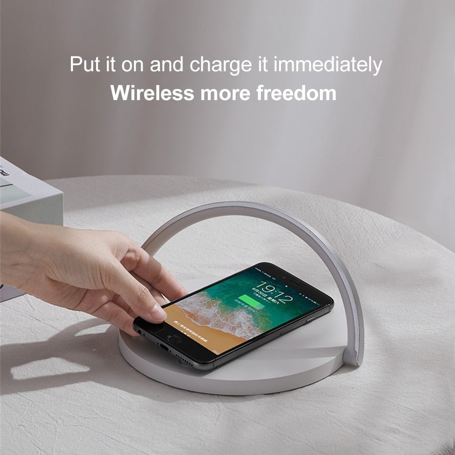 10W Qi Fast Wireless Charger Table Lamp For iPhone X XR XS - ESSENTIALS365