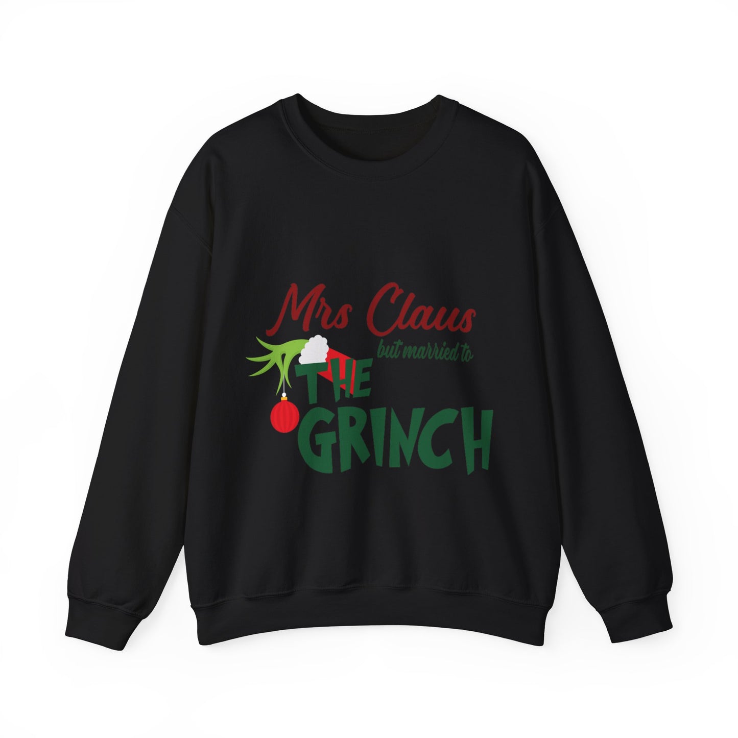 Ms Claus But Married to The Crinch  Unisex Heavy Blend™ Crewneck Sweatshirt