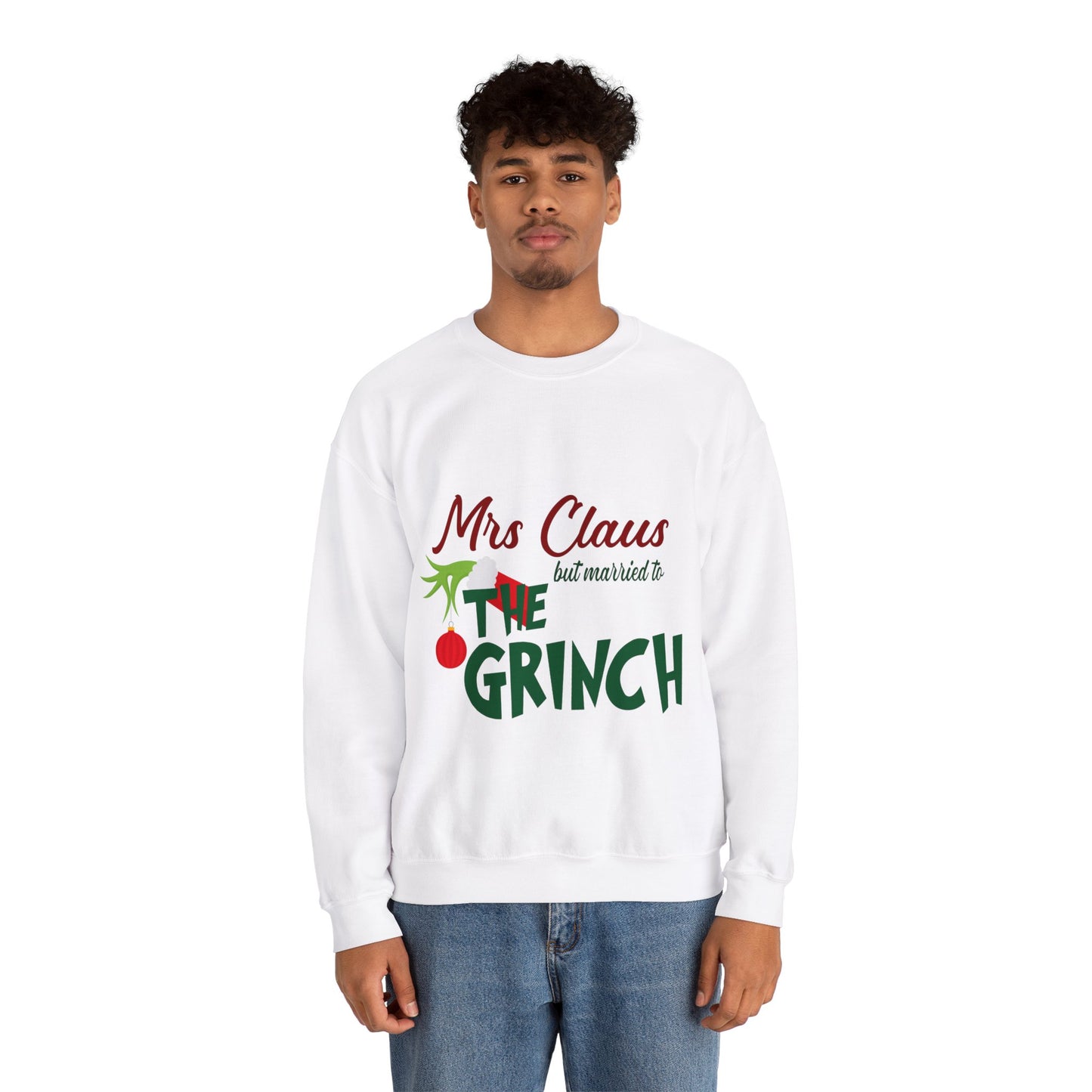 Ms Claus But Married to The Crinch  Unisex Heavy Blend™ Crewneck Sweatshirt