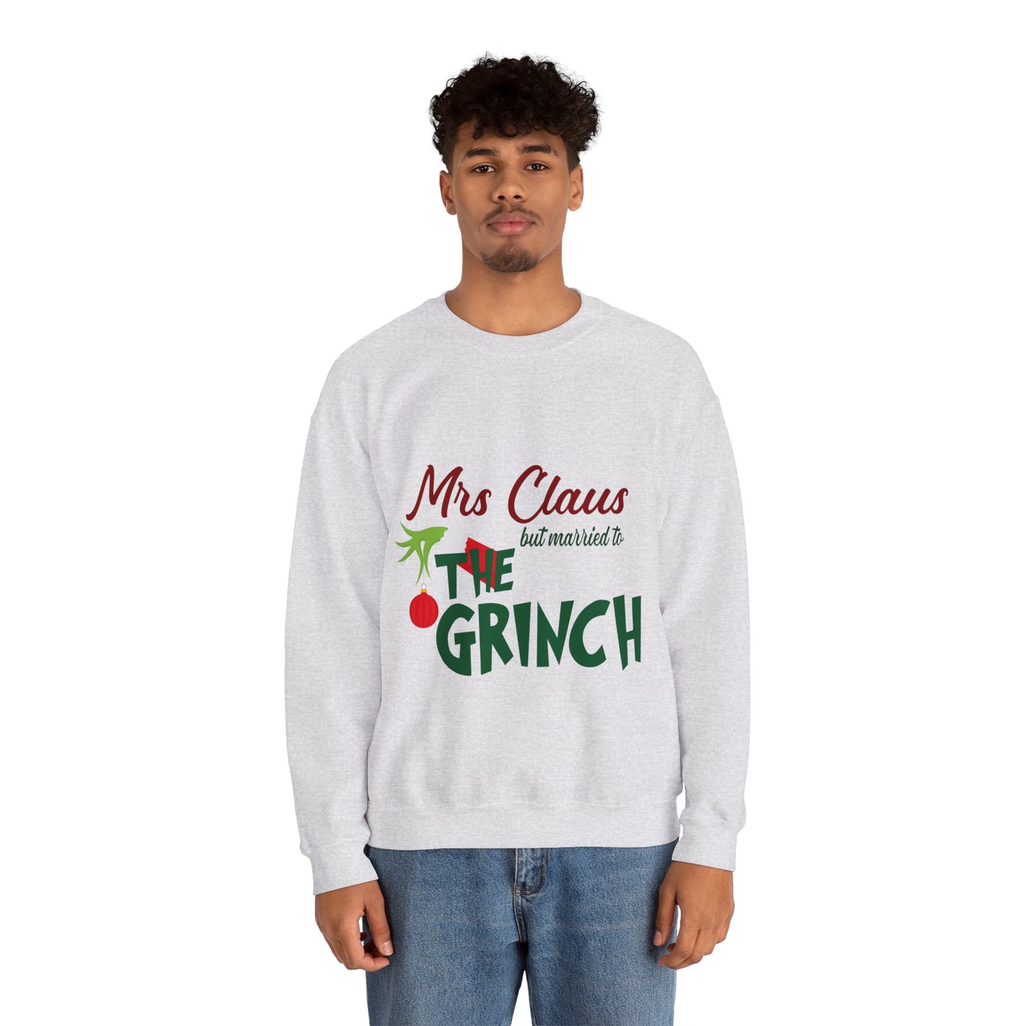 Ms Claus But Married to The Crinch  Unisex Heavy Blend™ Crewneck Sweatshirt