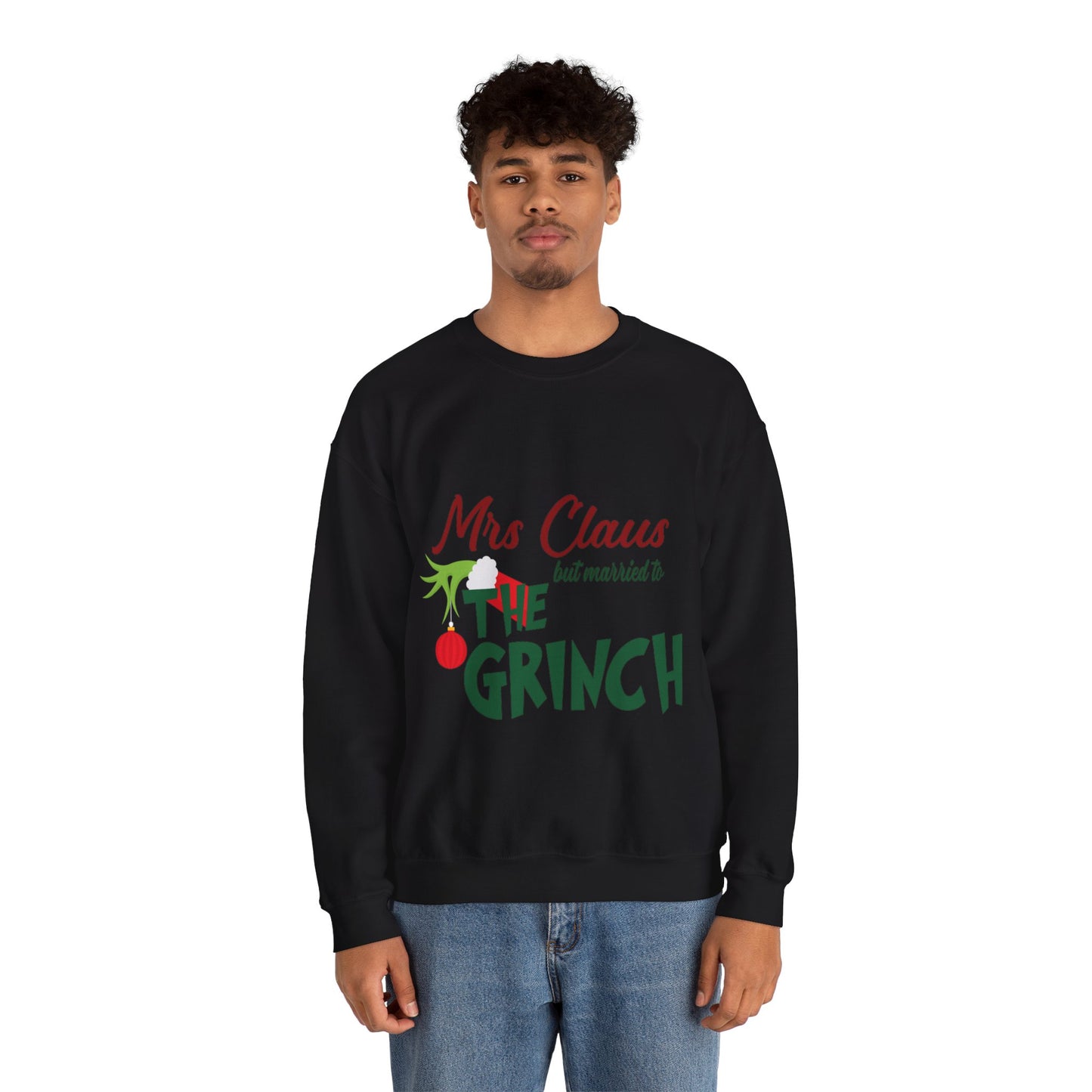 Ms Claus But Married to The Crinch  Unisex Heavy Blend™ Crewneck Sweatshirt