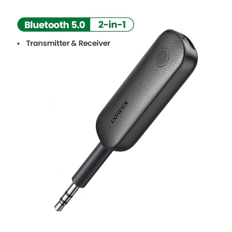 2 - in - 1 Bluetooth Adapter Transmitter Receiver Bluetooth AUX 5.0 Wireless 3.5mm Adapter Stereo for Earphones TV Car Audio - ESSENTIALS365