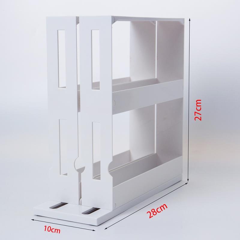 2 - layer Rotatable Push - pull Multi - Function Storage Rack - ESSENTIALS365