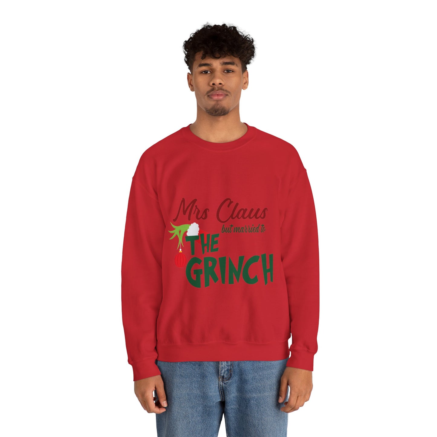 Ms Claus But Married to The Crinch  Unisex Heavy Blend™ Crewneck Sweatshirt