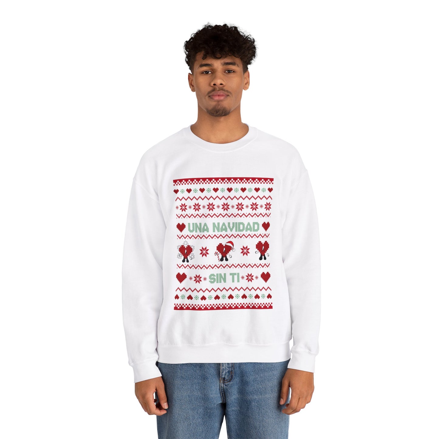 Bad Bunny Christmas Sweatshirt, Retro Vintage Bad Bunny Shirt, Una Navidad Sin Ti Sweatshirt, Pop Music lover Gift,Bad Bunny Xmas Gifts Tees