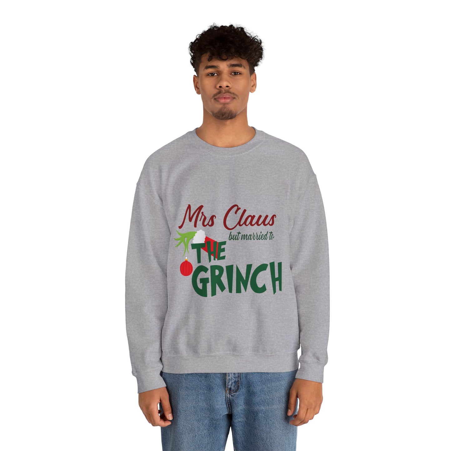 Ms Claus But Married to The Crinch  Unisex Heavy Blend™ Crewneck Sweatshirt