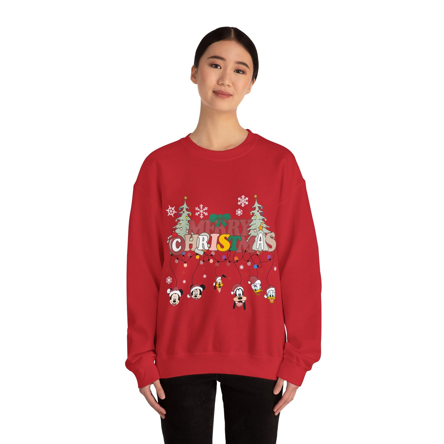 Mickey Merry Christmas Unisex Heavy Blend™ Crewneck Sweatshirt