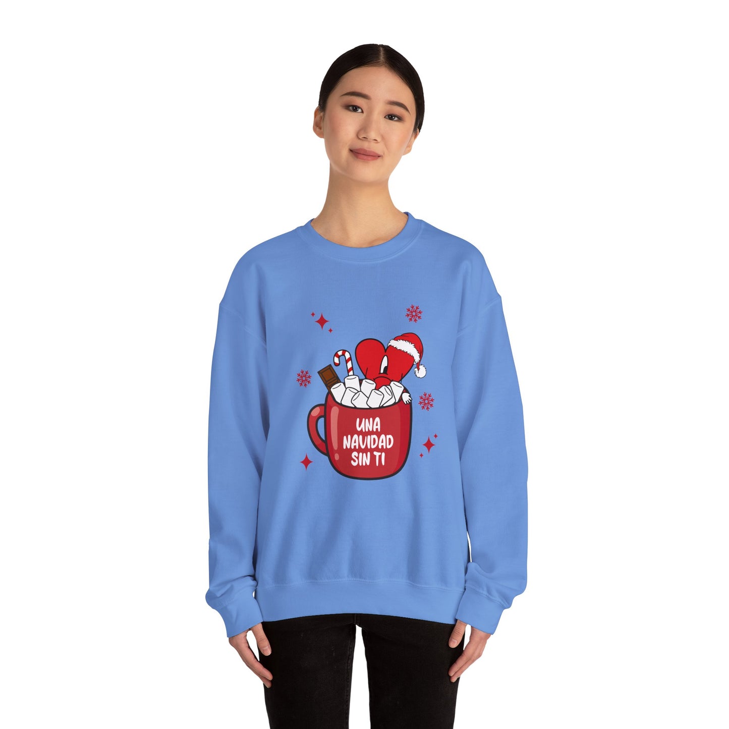 Bad Bunny Christmas Sweatshirt, Retro Vintage Bad Bunny Shirt, Una Navidad Sin Ti Sweatshirt, Pop Music lover Gift,Bad Bunny Xmas Gifts Tees