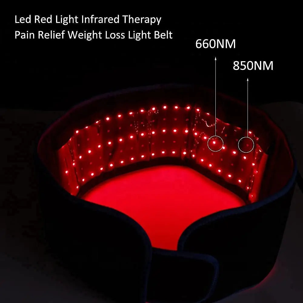 Advanced Red Light Therapy Belt - 660nm:850nm Red+Infrared LED, 105pcs 5050 SMD LED - Pain Relief, Fat Reduction, Body Contouring