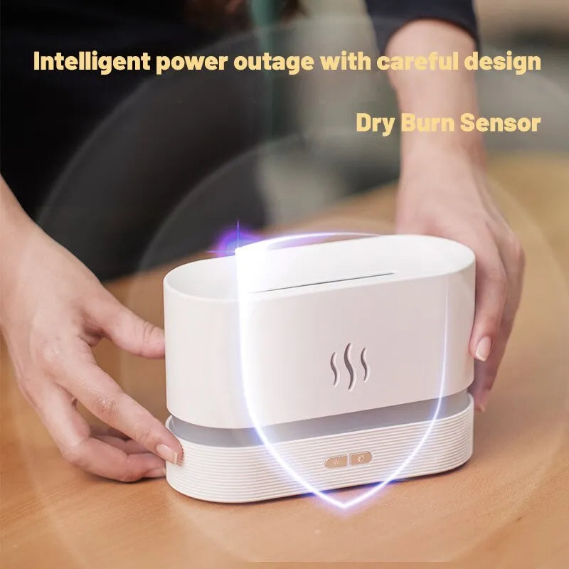 Essential Oil Flame Humidifier Ultrasonic Air Humidifier With LED Lighting Simulation Colorful Flame Fragrance Machine