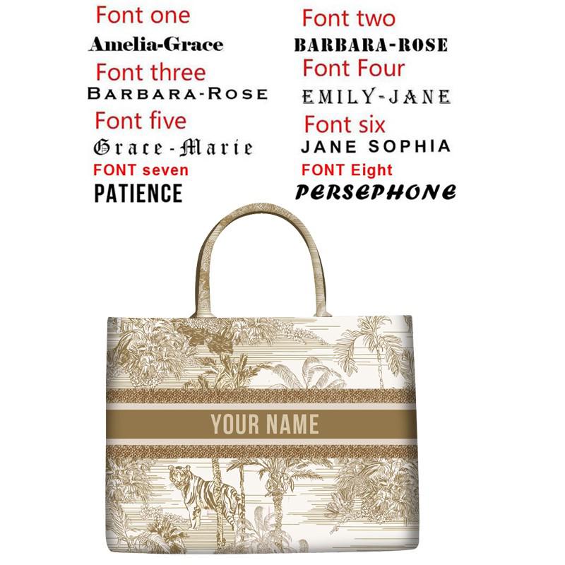 Personalized lady Handbag Canvas Book Tote Bag