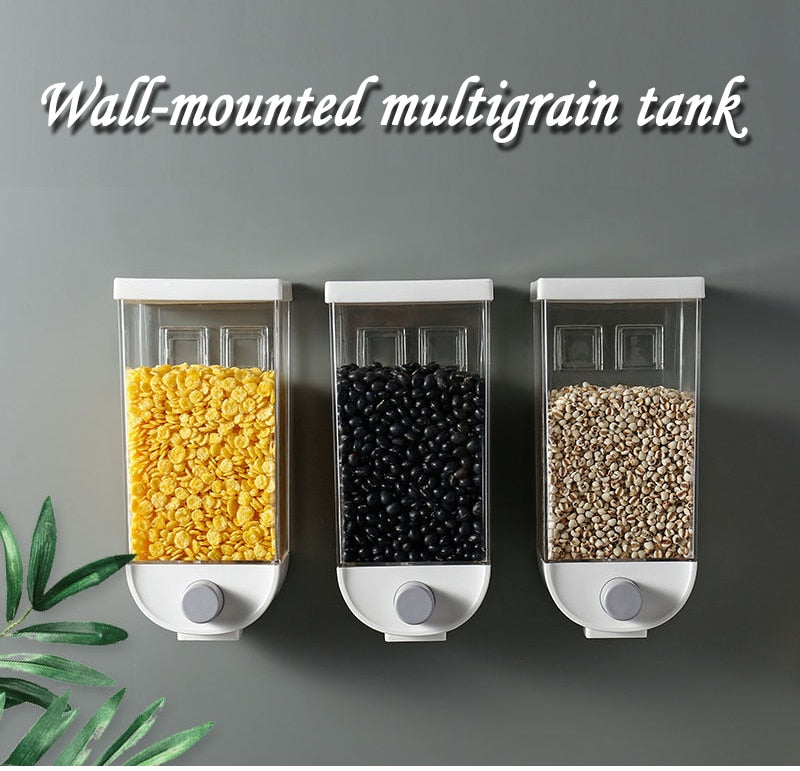 Wall-Mounted Kitchen Multi-Grain Sealed Jars - ESSENTIALS365