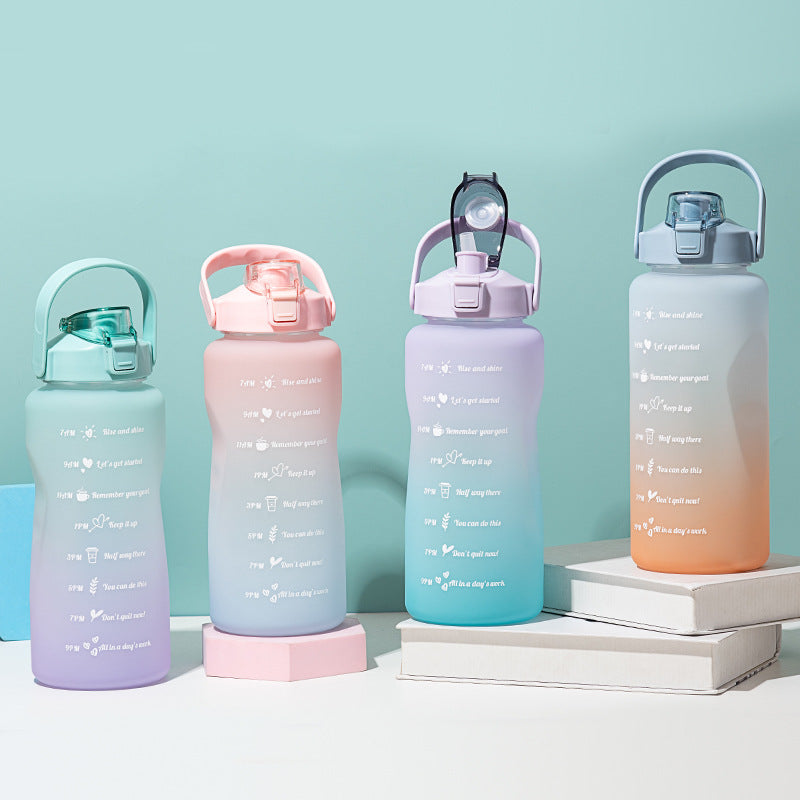 Water Bottle With Straw Water Bottle Tracker Motivational Water