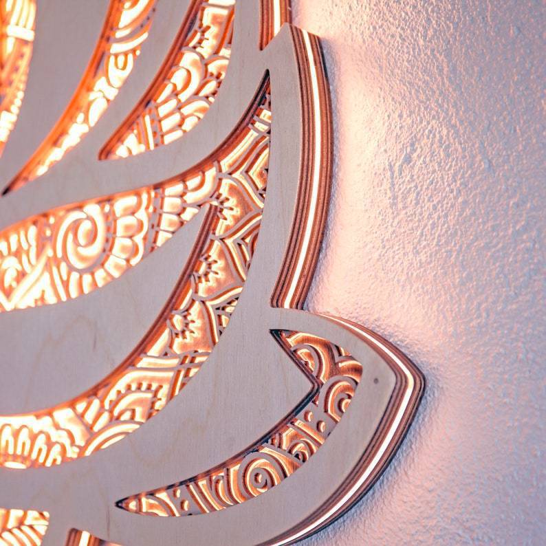 Lotus Flower Wall Hanging Light - ESSENTIALS365