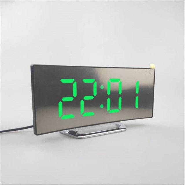 Digital LED Display Alarm Clock with 2 USB Output Ports - ESSENTIALS365