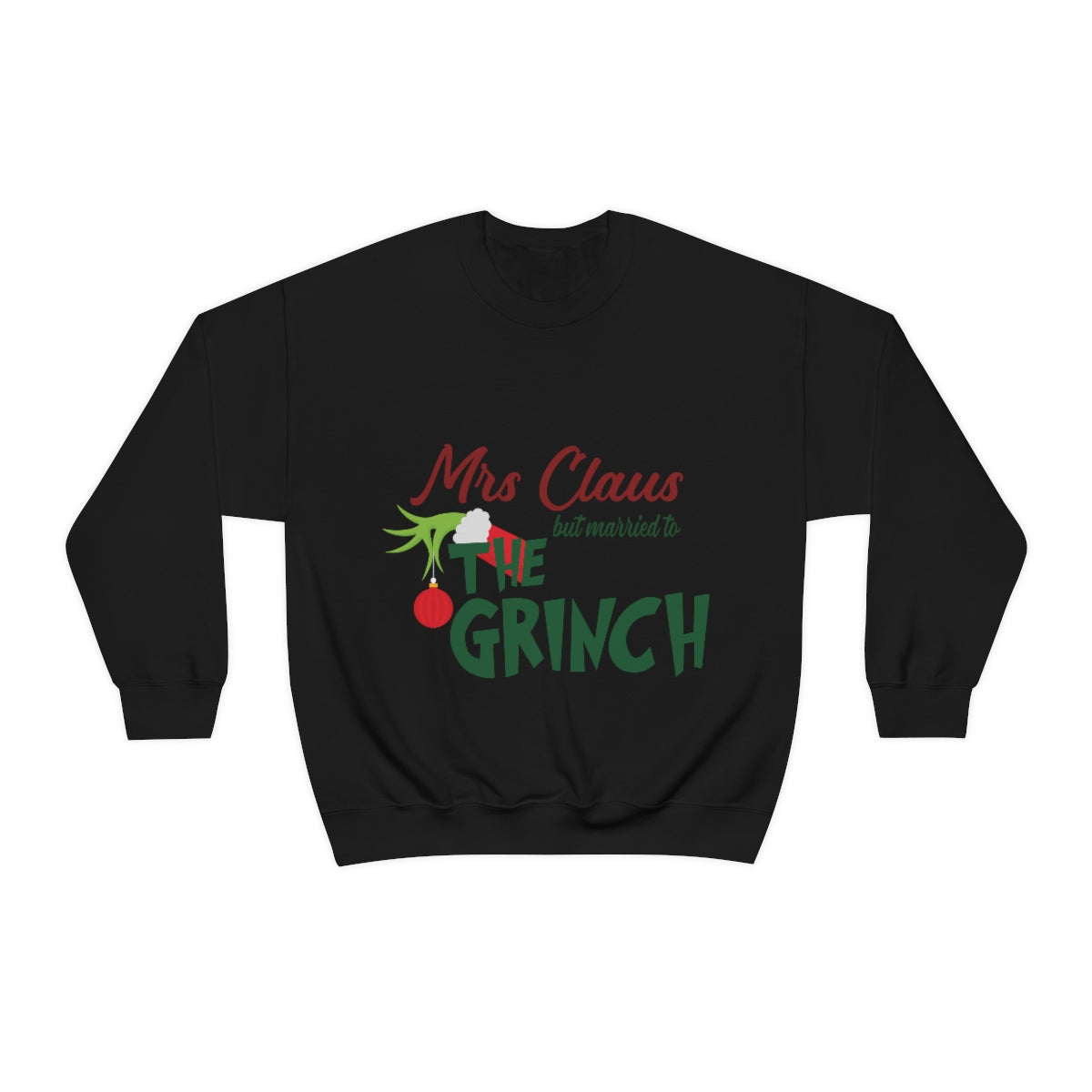 Ms Claus But Married to The Crinch  Unisex Heavy Blend™ Crewneck Sweatshirt - ESSENTIALS365