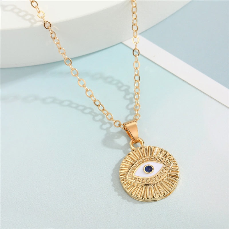 Crystal Turkish Evil Eye Necklace - ESSENTIALS365