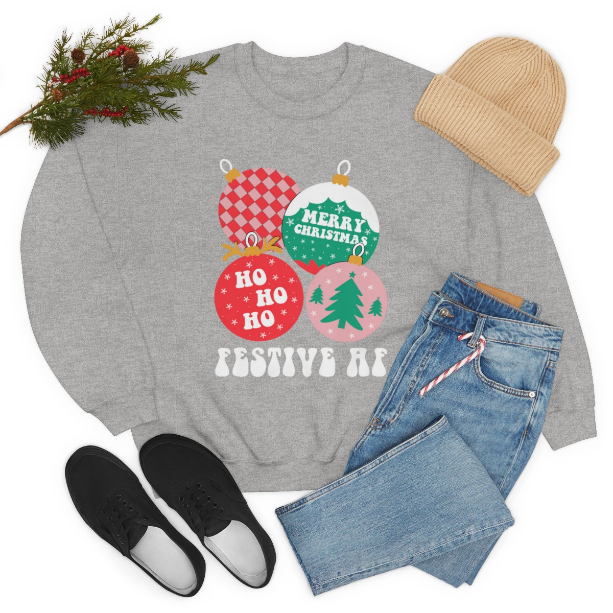 Christmas Sweatshirt, Christmas Sweater, Christmas Crewneck, Christmas Tree Sweatshirt, Holiday Sweaters, Winter SweatshirtUnisex Heavy Blend™ Crewneck Sweatshirt - ESSENTIALS365