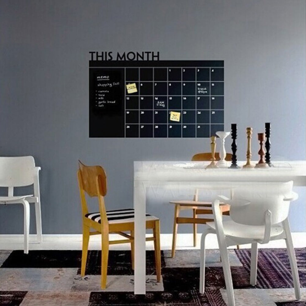 Monthly Chalkboard  Calendar Wall Sticker - ESSENTIALS365