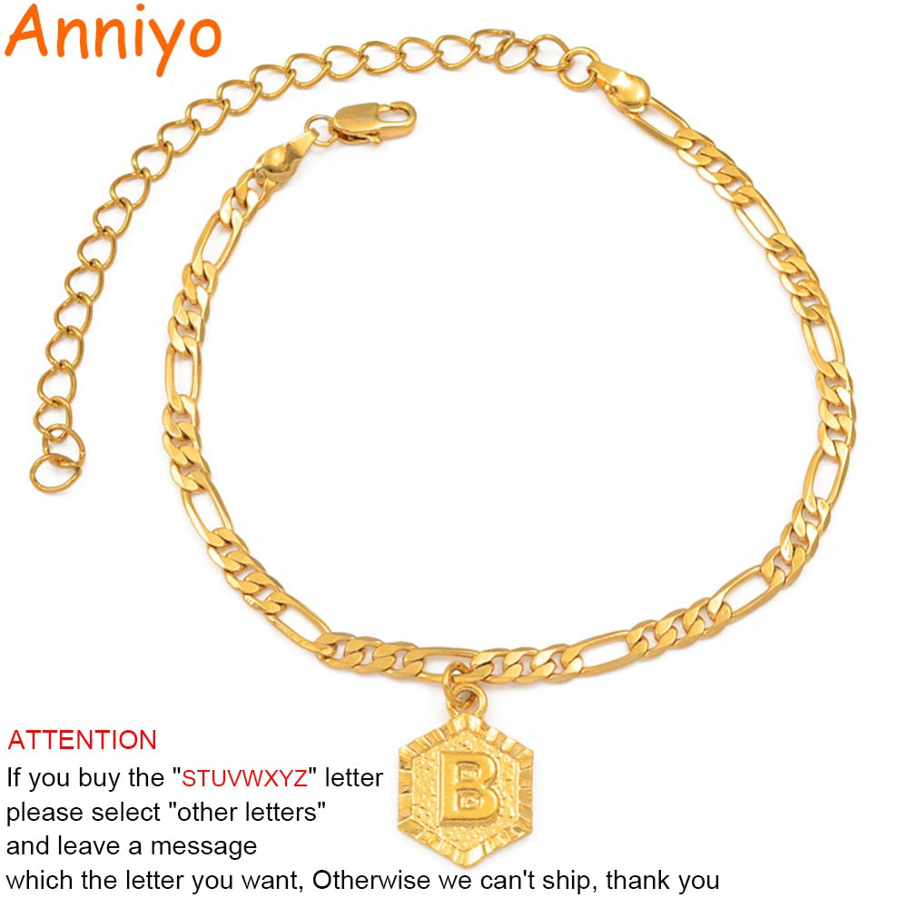 Extender Chain / A-Z Initial Letter Anklet for Women - ESSENTIALS365