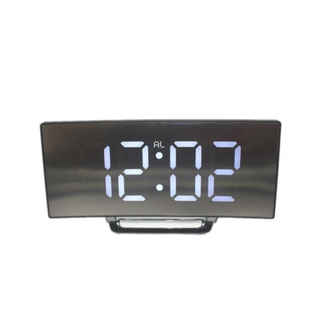 Digital LED Display Alarm Clock with 2 USB Output Ports - ESSENTIALS365