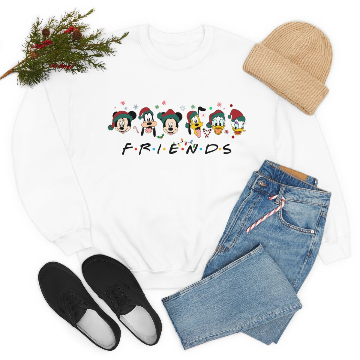 Christmas Friends Sweater Unisex Heavy Blend™ Crewneck Sweatshirt - ESSENTIALS365