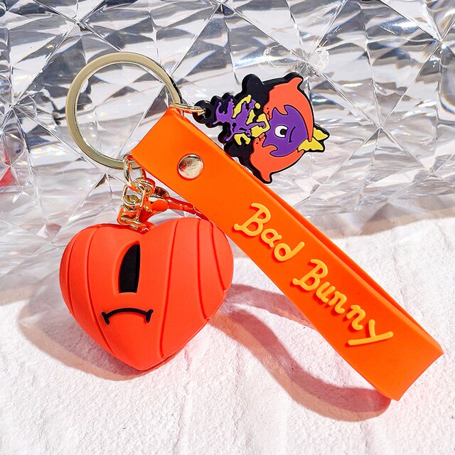 Cute Bad Bunny Heart Keychain - ESSENTIALS365