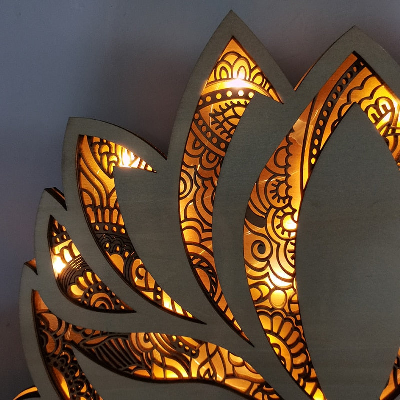 Lotus Flower Wall Hanging Light - ESSENTIALS365