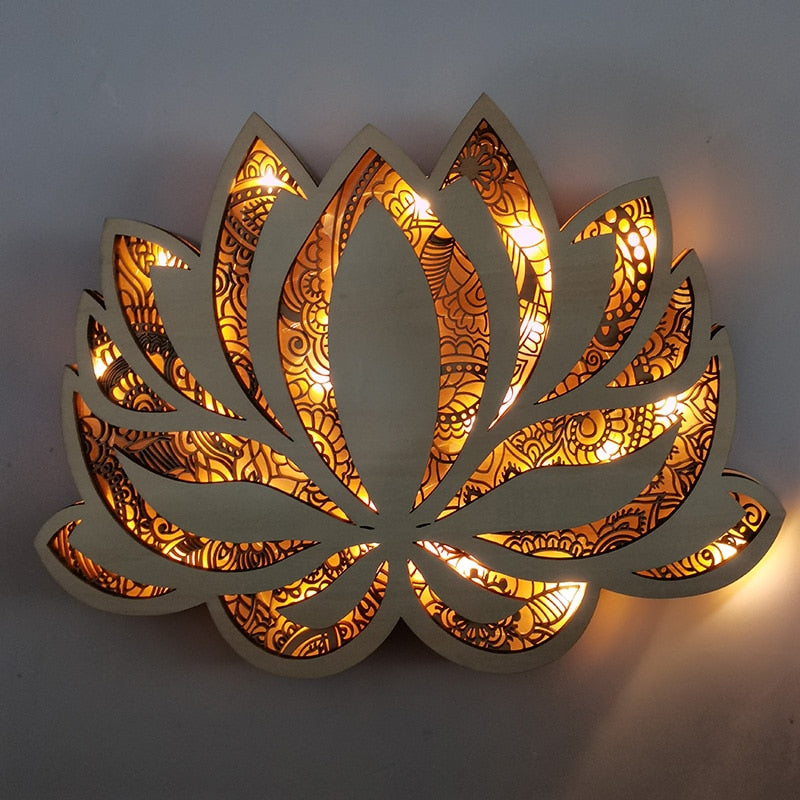 Lotus Flower Wall Hanging Light - ESSENTIALS365