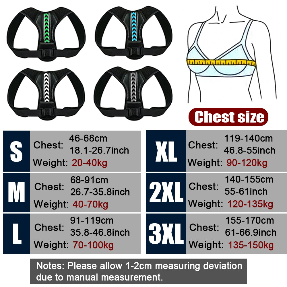 Adjustable Back Shoulder Posture Corrector Belt Clavicle Spine Support Reshape Your Body Home Office Sport Upper Back Neck Brace - ESSENTIALS365