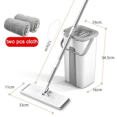 Mop magic Floor Squeeze squeeze mop with bucket flat bucket rotating mop for wash floor house home cleaning cleaner easy 2020new - ESSENTIALS365