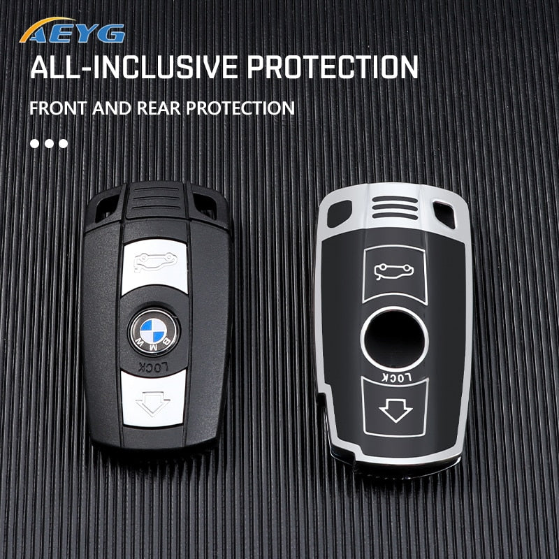 Soft TPU Car Remote Key Case Cover Shell For BMW X1 X5 X6 Z4 E90 E60 E70 E87 3 5 6 Series M3 M5 Holder Shell Fob Accessories - ESSENTIALS365