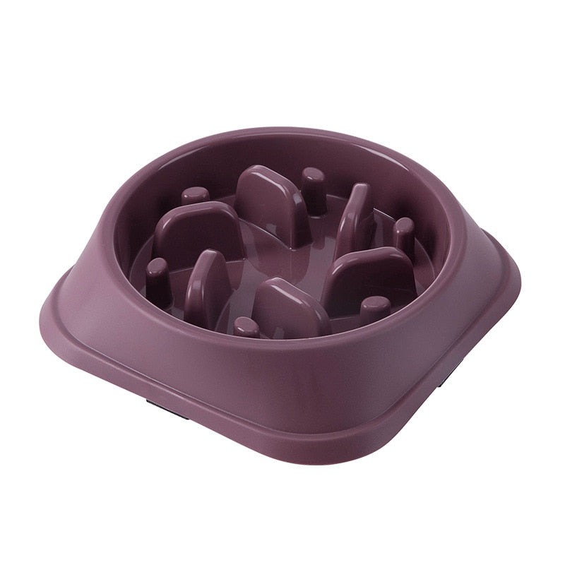 Pet Cat Dog Slow Food Bowl Fat Help Healthy Round Anti-choking Thickened And Non-slip Multiple Colors Shapes - ESSENTIALS365