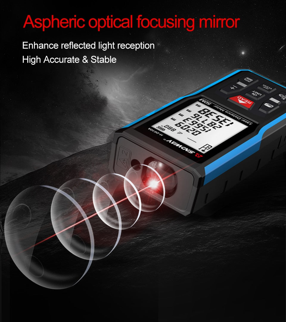 Laser distance meter 40M 60M 80M 100M rangefinder trena laser tape range finder build measure device ruler test tool