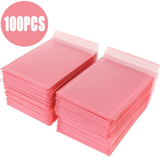 100pcs Bubble Mailers Padded Envelopes Pearl film Gift Present Mail Envelope Bag For Book Magazine Lined Mailer Self Seal Pink - ESSENTIALS365