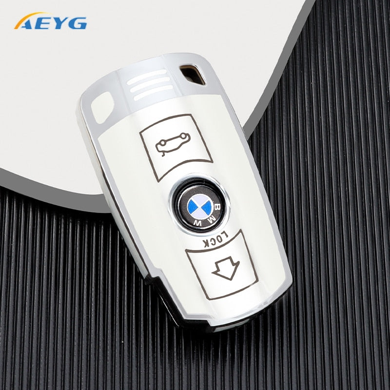 Soft TPU Car Remote Key Case Cover Shell For BMW X1 X5 X6 Z4 E90 E60 E70 E87 3 5 6 Series M3 M5 Holder Shell Fob Accessories - ESSENTIALS365