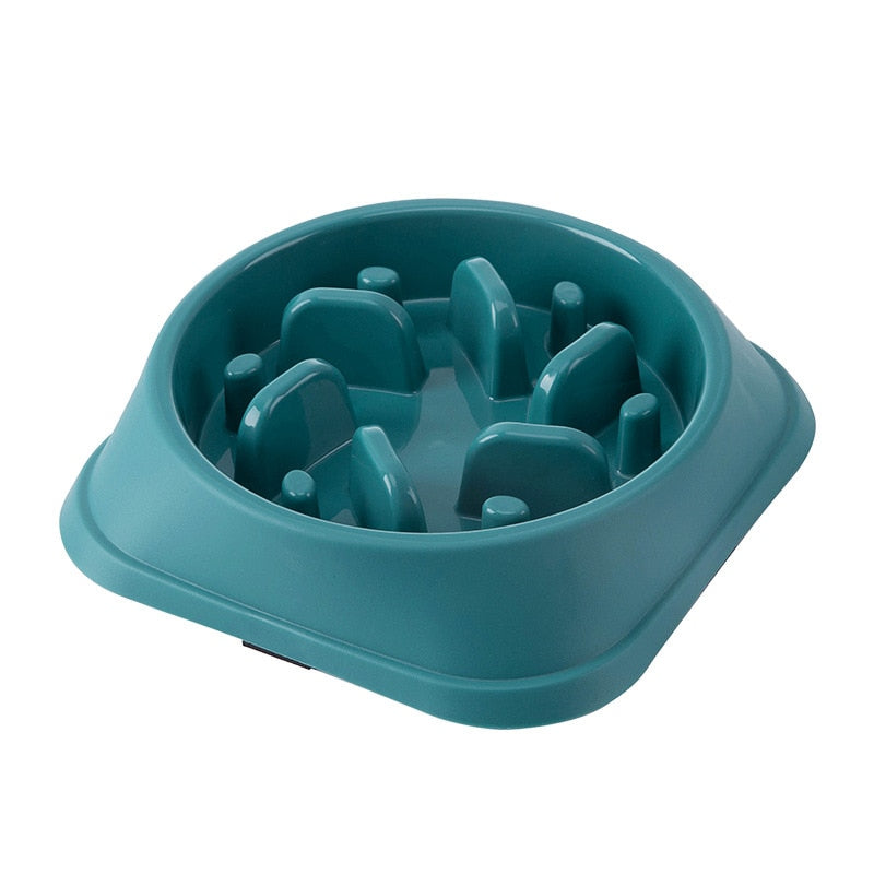 Pet Cat Dog Slow Food Bowl Fat Help Healthy Round Anti-choking Thickened And Non-slip Multiple Colors Shapes - ESSENTIALS365