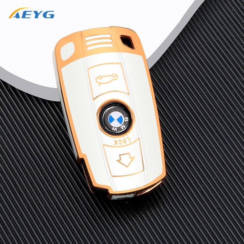 Soft TPU Car Remote Key Case Cover Shell For BMW X1 X5 X6 Z4 E90 E60 E70 E87 3 5 6 Series M3 M5 Holder Shell Fob Accessories - ESSENTIALS365