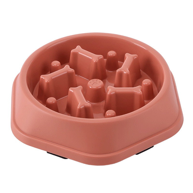 Pet Cat Dog Slow Food Bowl Fat Help Healthy Round Anti-choking Thickened And Non-slip Multiple Colors Shapes - ESSENTIALS365