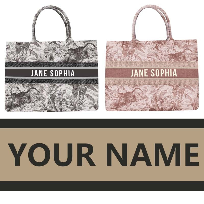 Personalized lady Handbag Canvas Book Tote Bag