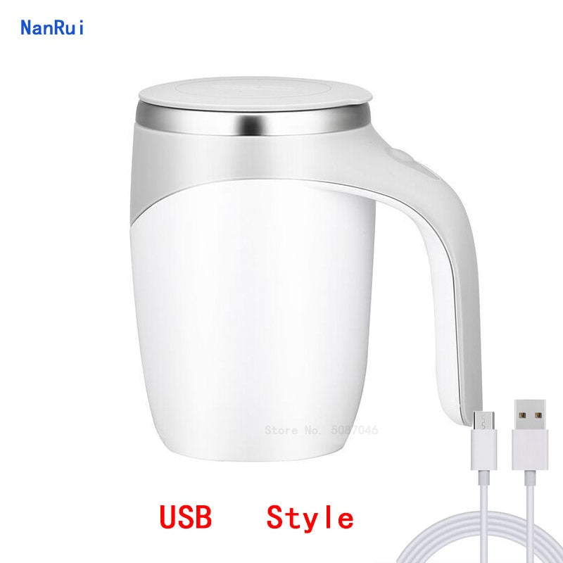 Automatic Self Stirring Magnetic Mug Stainless Steel Temperature Difference Coffee Mixing Cup Blender Smart Mixer Thermal Cup - ESSENTIALS365