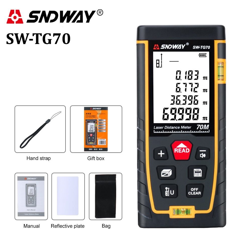 Laser distance meter 40M 60M 80M 100M rangefinder trena laser tape range finder build measure device ruler test tool