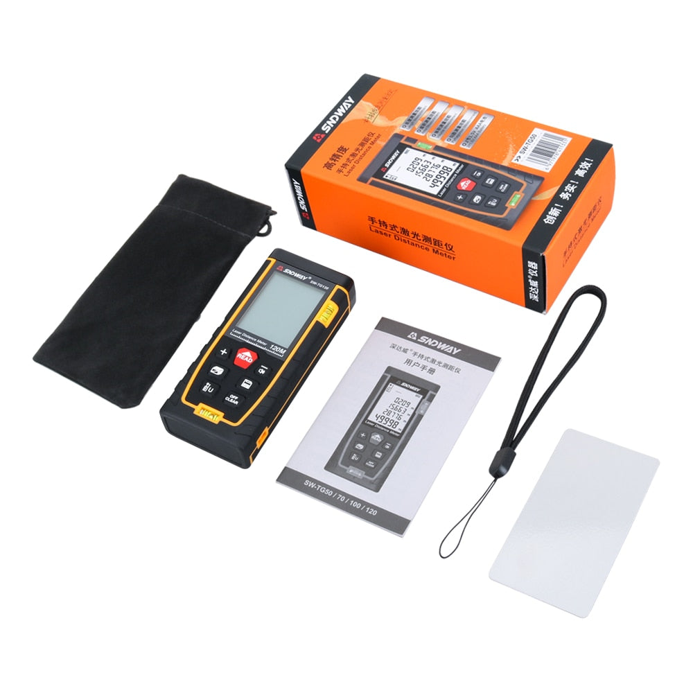 Laser distance meter 40M 60M 80M 100M rangefinder trena laser tape range finder build measure device ruler test tool