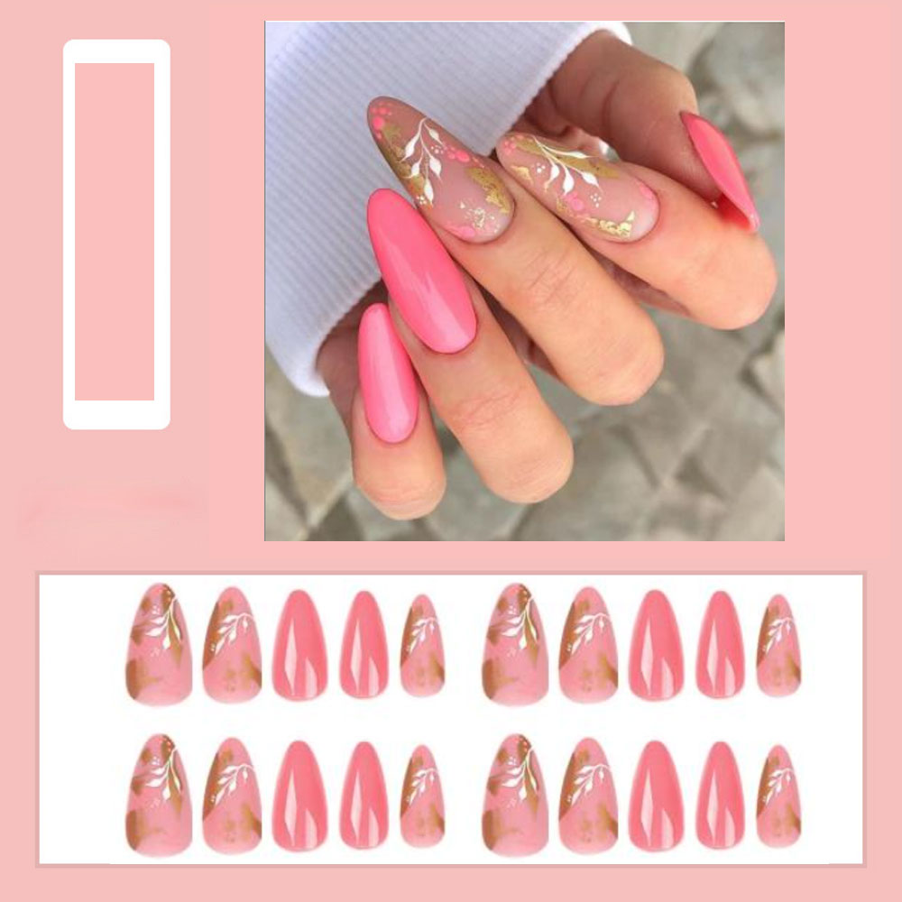 Simple French Manicure Fake Nails Press On Nail - ESSENTIALS365