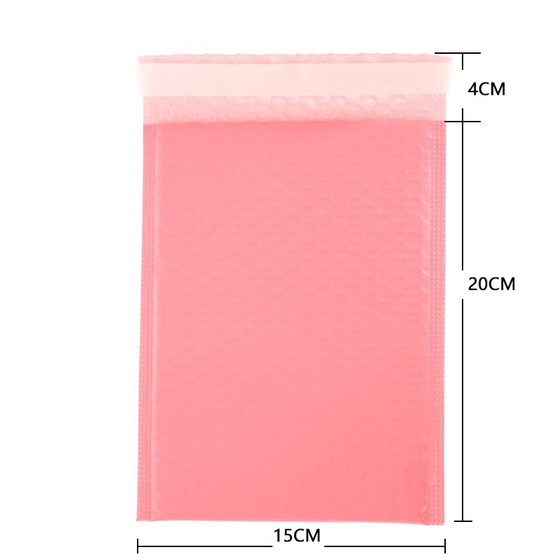 100pcs Bubble Mailers Padded Envelopes Pearl film Gift Present Mail Envelope Bag For Book Magazine Lined Mailer Self Seal Pink - ESSENTIALS365