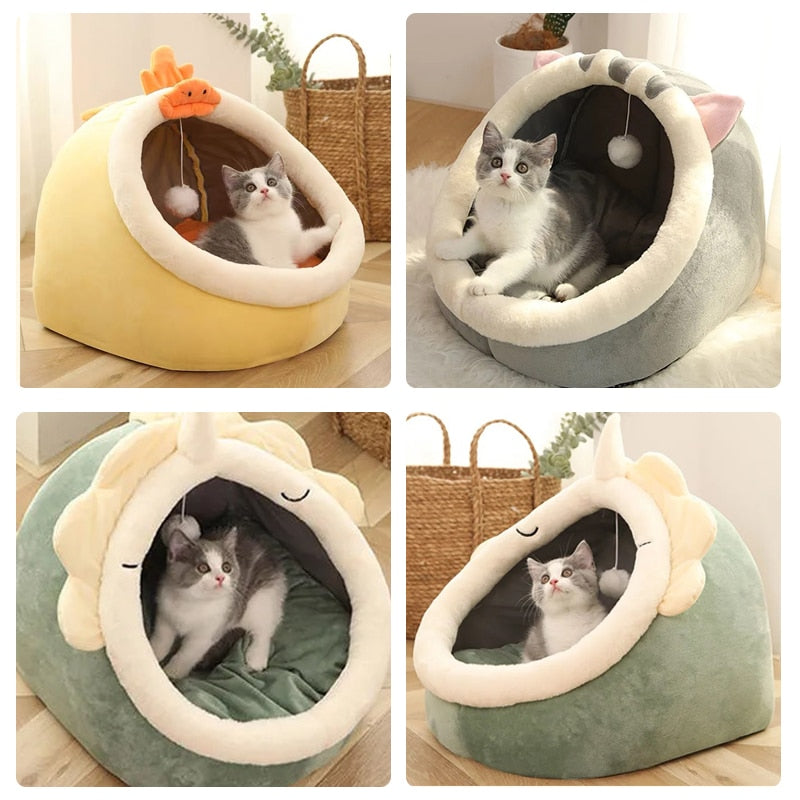 Sweet Cat Bed Warm Pet Basket - ESSENTIALS365