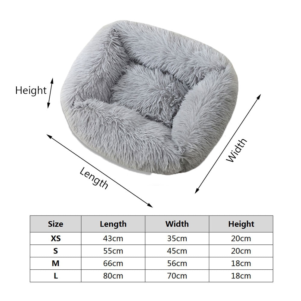 Plush Cat Bed House Warm Soft Square Cats Nest Winter Pet Cushion Mats For Small Dogs Cats Pet Basket Puppy Kennel Pets Supplies - ESSENTIALS365