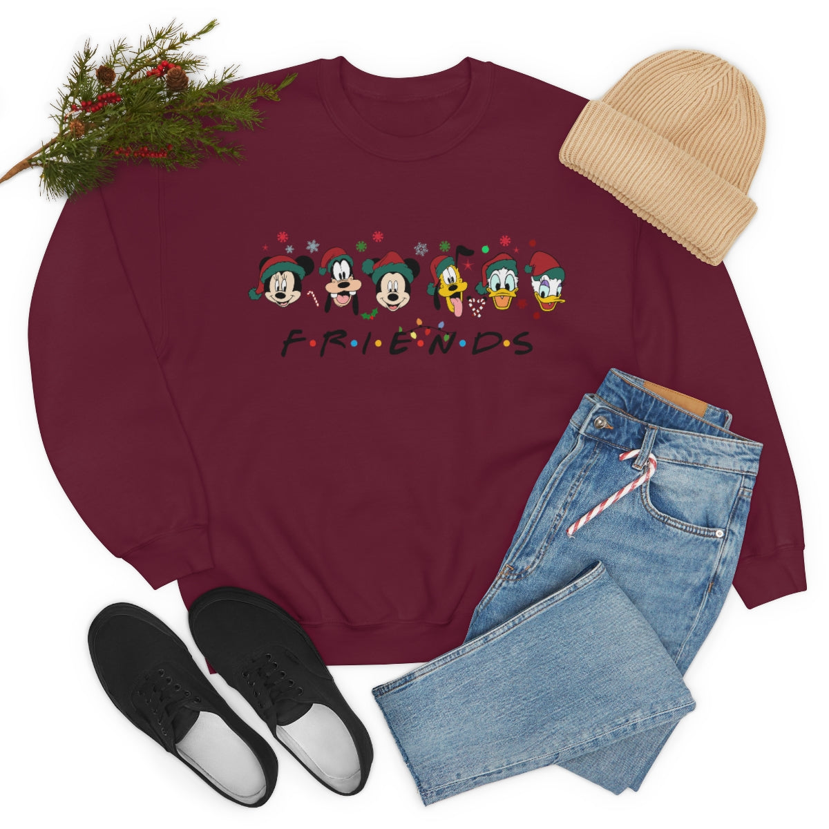 Christmas Friends Sweater Unisex Heavy Blend™ Crewneck Sweatshirt - ESSENTIALS365