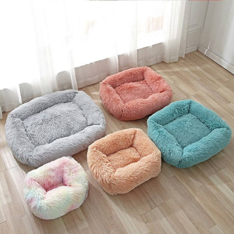 Plush Cat Bed House Warm Soft Square Cats Nest Winter Pet Cushion Mats For Small Dogs Cats Pet Basket Puppy Kennel Pets Supplies - ESSENTIALS365